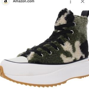 Steve Madden Shaft-F faux fur camo platform high tops